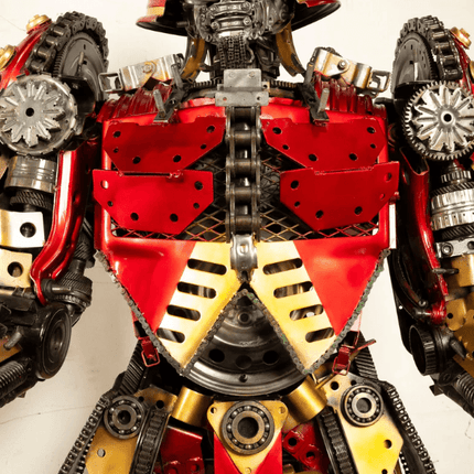 Samurai Recycled Metal Art Sculpture
