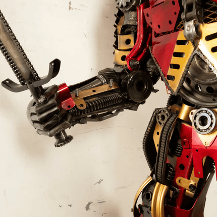 Samurai Recycled Metal Art Sculpture