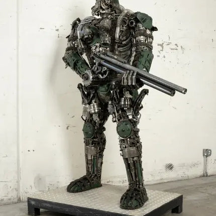 Army Storm Trooper Inspired Recycled Metal Art Sculpture LM Treasures - K