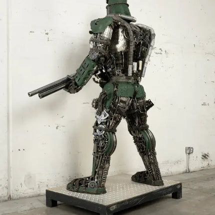 Army Storm Trooper Inspired Recycled Metal Art Sculpture LM Treasures - K