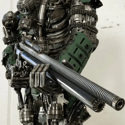 Army Storm Trooper Inspired Recycled Metal Art Sculpture LM Treasures - K