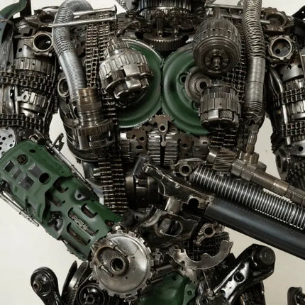 Army Storm Trooper Inspired Recycled Metal Art Sculpture LM Treasures - K