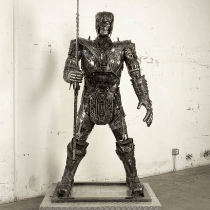 Thanos Inspired Recycled Metal Art Sculpture