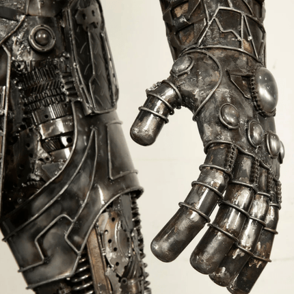 Thanos Inspired Recycled Metal Art Sculpture