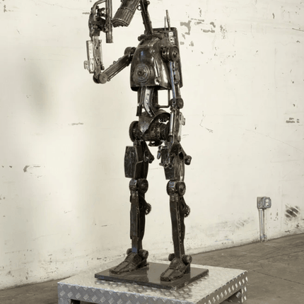 Droid Inspired Recycled Metal Sculpture