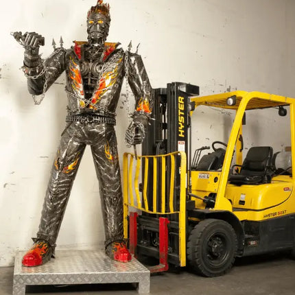 Ghost Rider Inspired Recycled Metal Art Sculpture LM Treasures - K