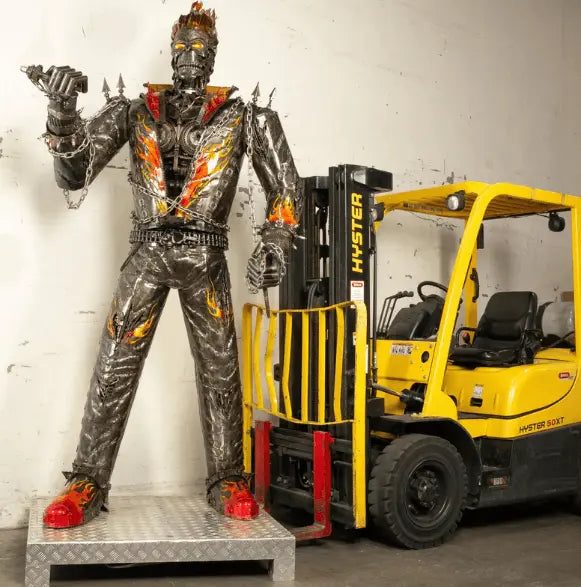 Ghost Rider Inspired Recycled Metal Art Sculpture LM Treasures - K
