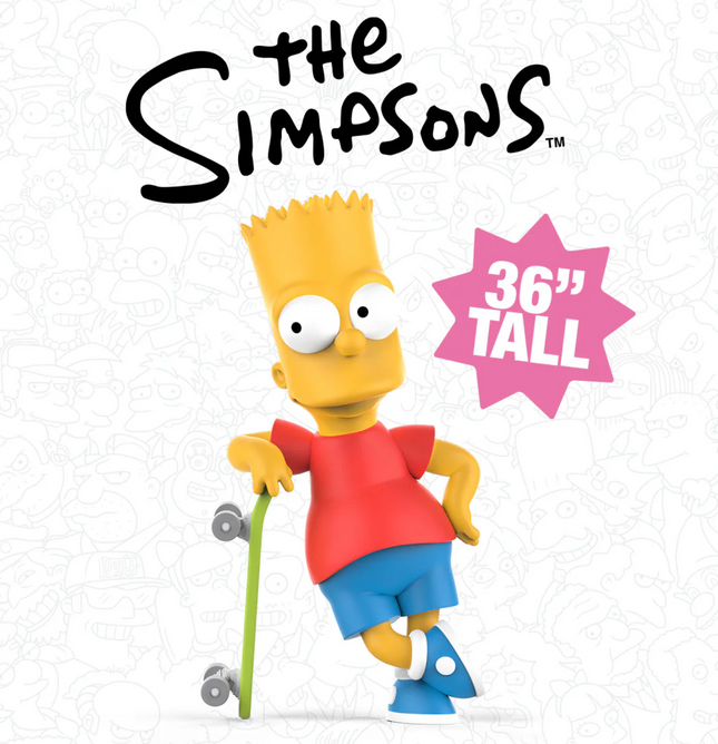 The Simpsons Bart With Skateboard Life Size Statue