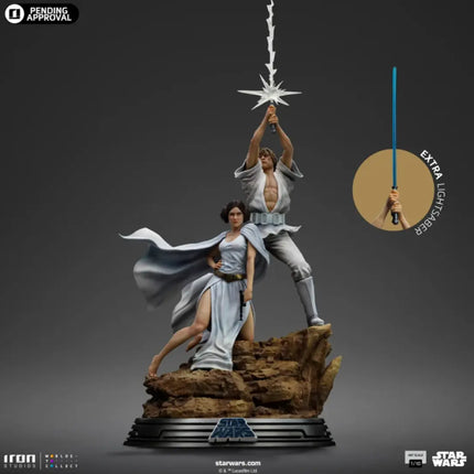 Luke and Leia Star Wars Art Scale 1/10 Statue Iron Studios