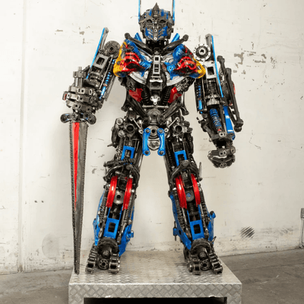 Optimus Prime Inspired Recycled Metal Art Sculpture