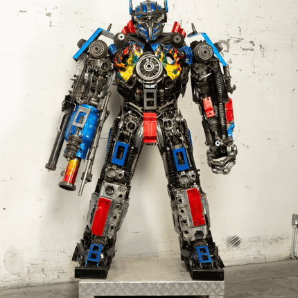 Optimus Prime Inspired Recycled Metal Art Sculpture