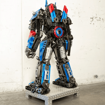 Optimus Prime Inspired Recycled Metal Art Sculpture
