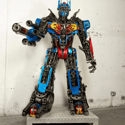 Optimus Prime Inspired Recycled Metal Art Sculpture