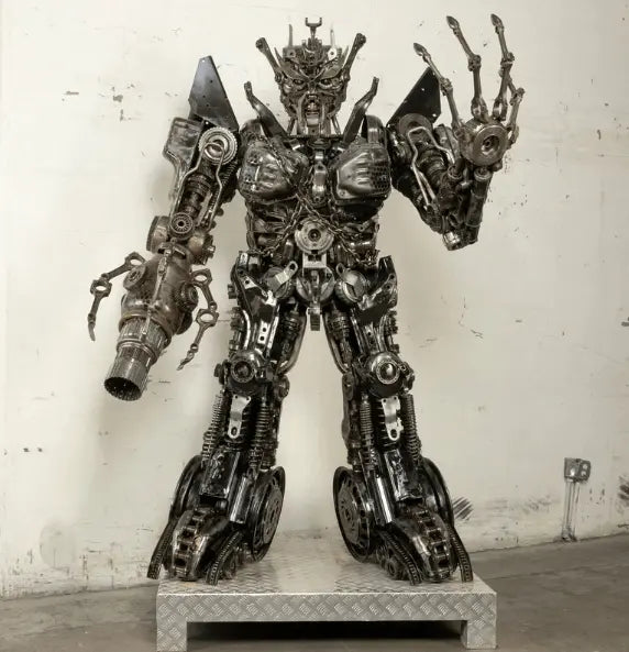 Megatron Inspired Recycled Metal Art Sculpture LM Treasures - K