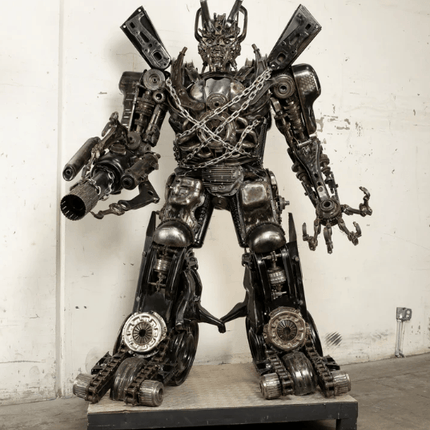 Megatron Inspired Recycled Metal Art Sculpture