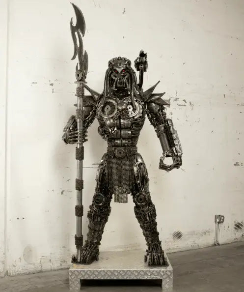 Predator Inspired Recycled Metal Art Sculpture LM Treasures - K