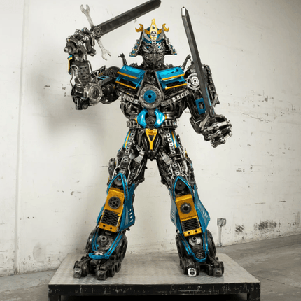 Samurai Recycled Metal Art Sculpture