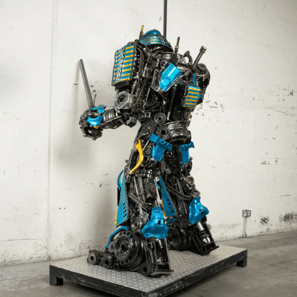 Samurai Recycled Metal Art Sculpture