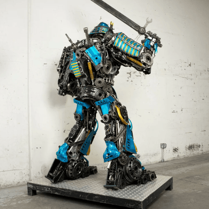 Samurai Recycled Metal Art Sculpture