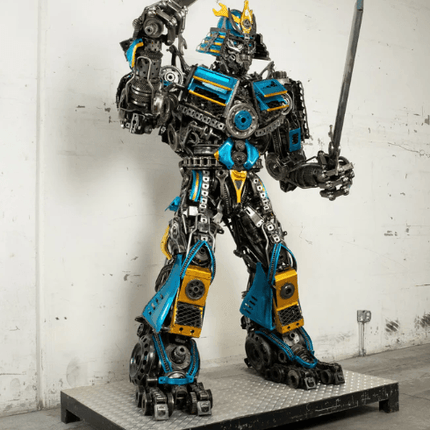 Samurai Recycled Metal Art Sculpture