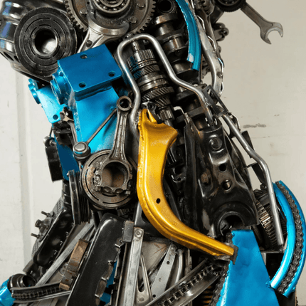 Samurai Recycled Metal Art Sculpture