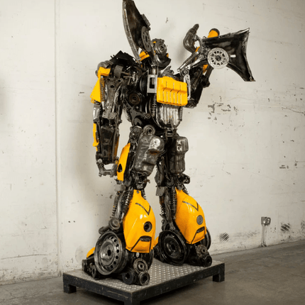 Bumblebee Inspired Recycled Metal Art Sculpture
