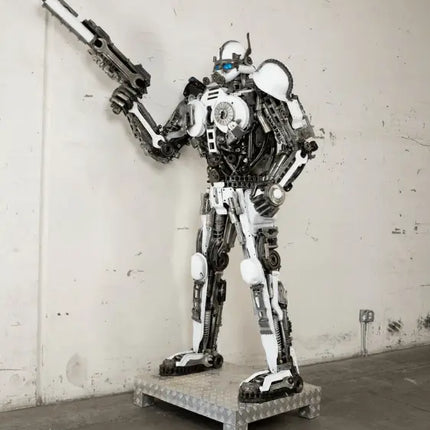 Storm Trooper Inspired Recycled Metal Art Sculpture LM Treasures - K