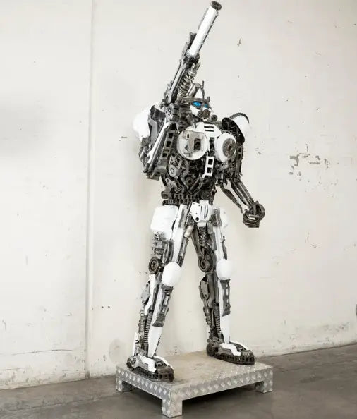 Storm Trooper Inspired Recycled Metal Art Sculpture LM Treasures - K