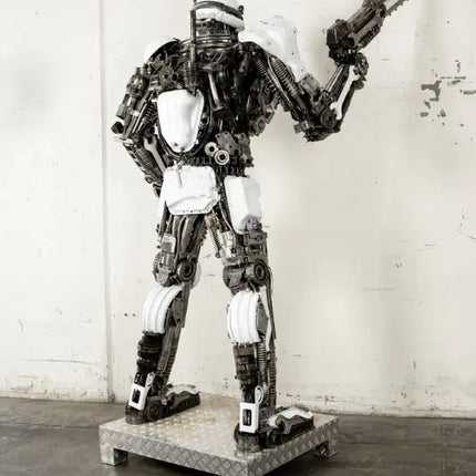 Storm Trooper Inspired Recycled Metal Art Sculpture LM Treasures - K
