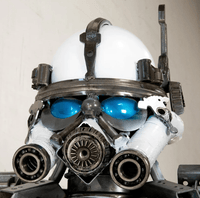 Storm Trooper Inspired Recycled Metal Art Sculpture