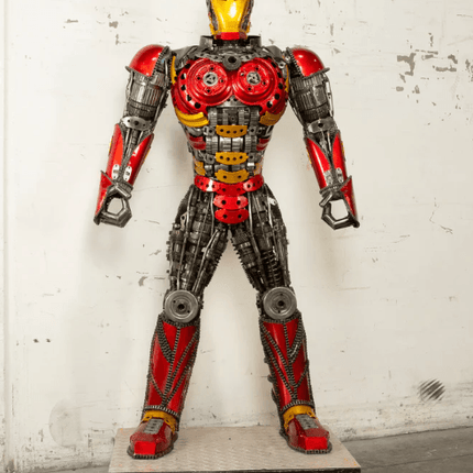 Iron Man Inspired Recycled Metal Art Sculpture