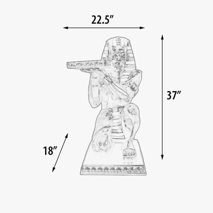 Egyptian Kneeling King Tut Table Life Size Statue LM Treasures - H