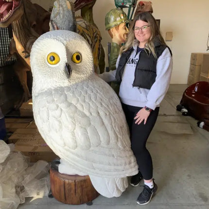 Snow Owl Over Sized Statue
