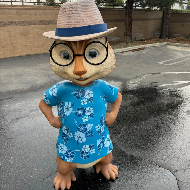 Hawaiian Chipmunks Simon Theodore Life Size Statues Set of 2 LM Treasures - P