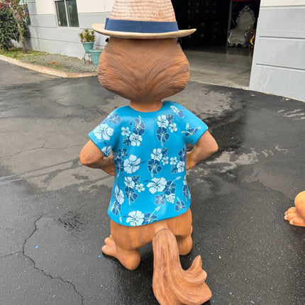 Hawaiian Chipmunks Simon Theodore Life Size Statues Set of 2 - LM Treasures 