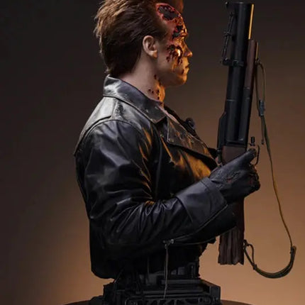Terminator 2 T-800 Battle Damaged Life Size Bust Statue Queen Studios LM Treasures - QS