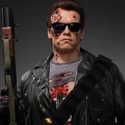 Terminator 2 T-800 Battle Damaged Life Size Bust Statue Queen Studios LM Treasures - QS