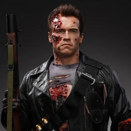 Terminator 2 T-800 Battle Damaged Life Size Bust Statue Queen Studios LM Treasures - QS