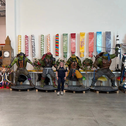 TMNT Teenage Mutant Ninja Turtles Complete Set of 4 Life Size 1:1 Statues LM Treasures - P