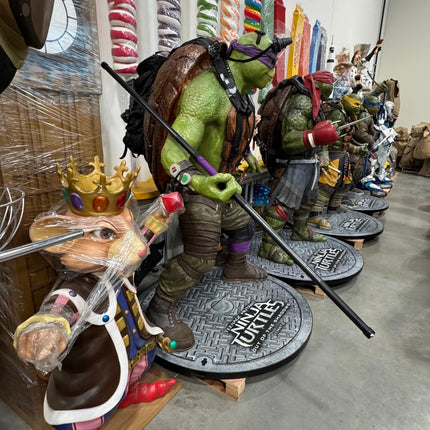 TMNT Teenage Mutant Ninja Turtles Complete Set of 4 Life Size 1:1 Statues LM Treasures - P