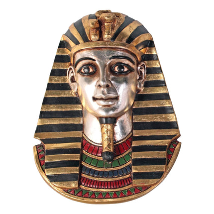 Small Tutankhamun Plaque Head Bust Wall Decor Statue LM Treasures - H