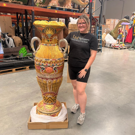 Large Egyptian Vase Statue LM Treasures - H
