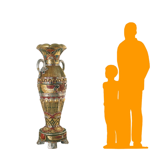 Large Egyptian Vase Statue LM Treasures - H