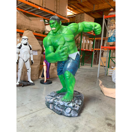 Angry Green Man Super Hero Life Size Statue - LM Treasures 