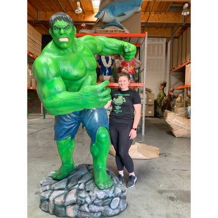 Angry Green Man Super Hero Life Size Statue - LM Treasures 
