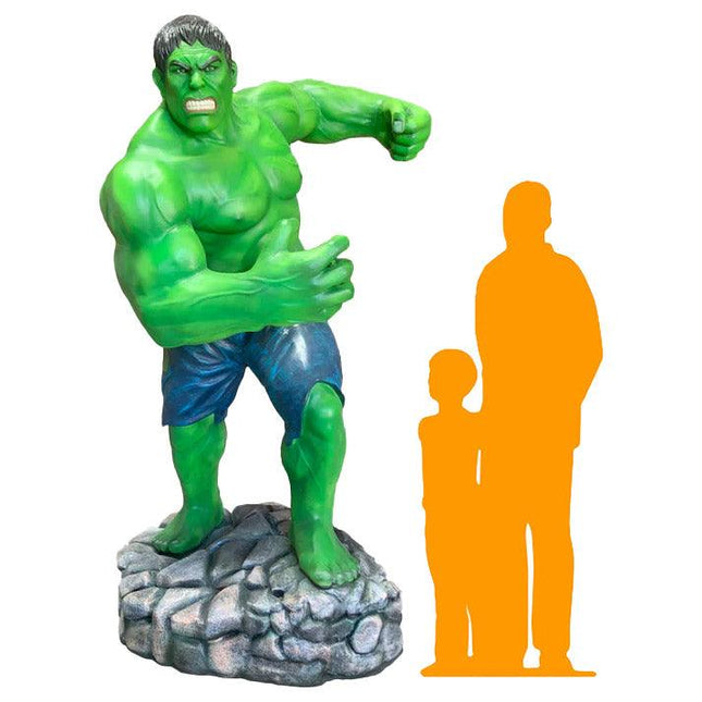 Angry Green Man Superhero Life Size Statue
