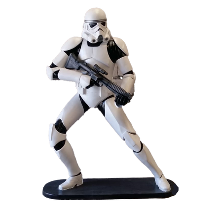 White Space Trooper In Action Life Size Statue - LM Treasures 