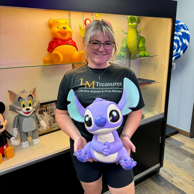 Lilo & Stitch Special Edition Lilac Stitch Piggy Bank Statue LM Treasures - BK