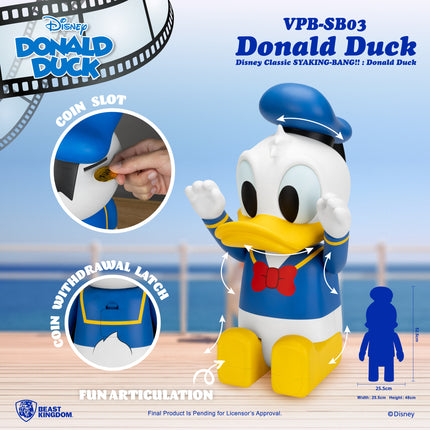 Classic Donald Duck Piggy Bank Statue