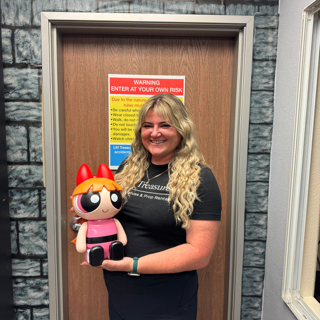 The Powerpuff Girls Blossom Piggy Bank Statue